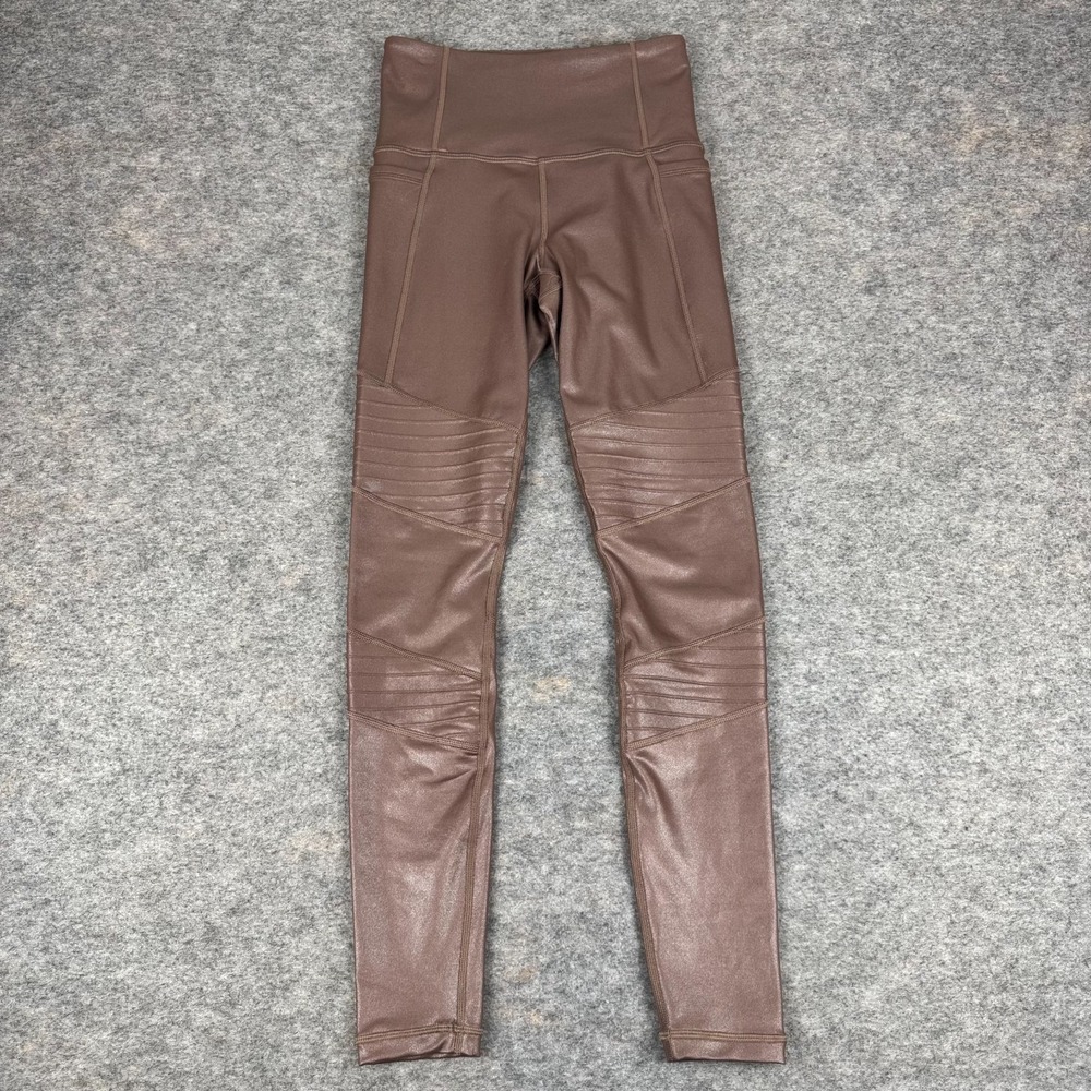 Athleta Inclination Moto Tight 27" Pockets Shimmer Pink Womens XXS 2XS